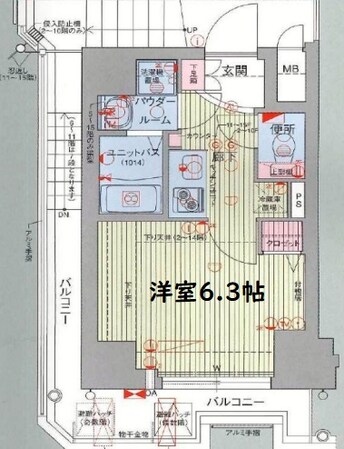 プレサンス難波EASTモダニティの物件間取画像